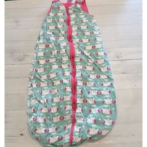 Baby Deedee sleep sack aqua pink owl print‎ 18-36 months